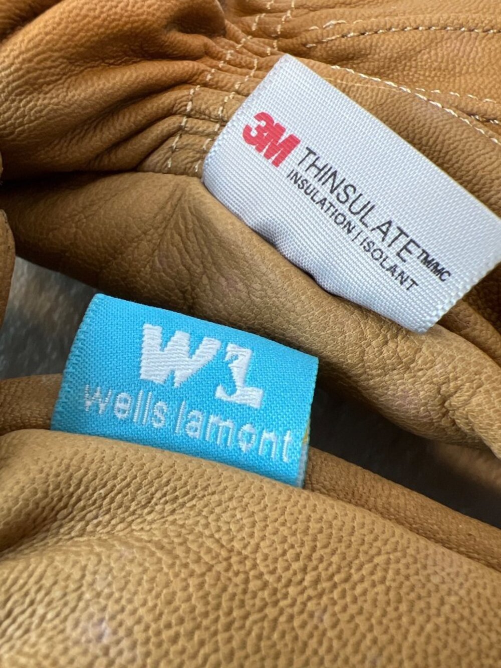 3M Thinsulate Wells Lamont Gloves Teal Leather- Camel Brown NWOT Medium Womans - Picture 2 of 4